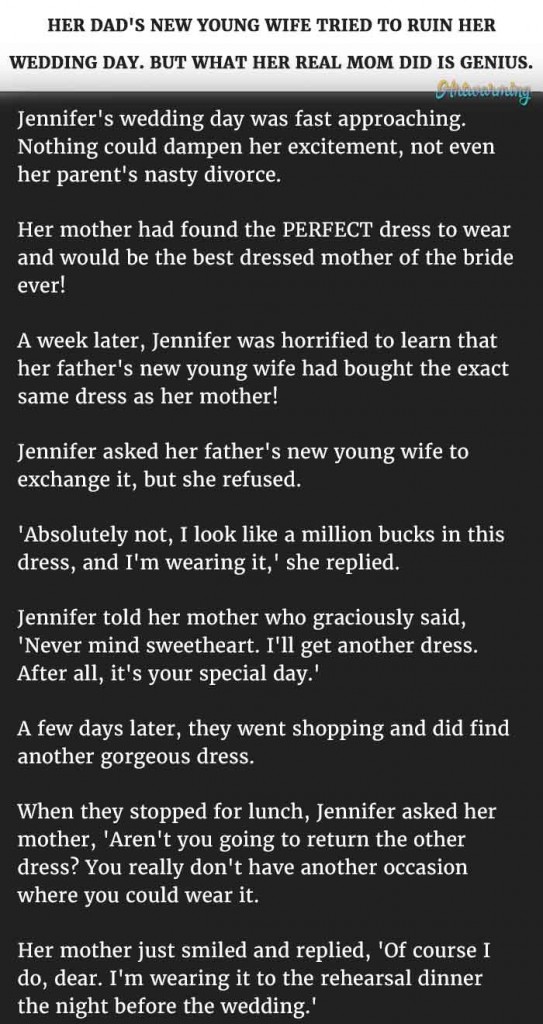 Dad's New Wife Tried To Ruin Her Wedding Day. But What Her Real Mom Did ...