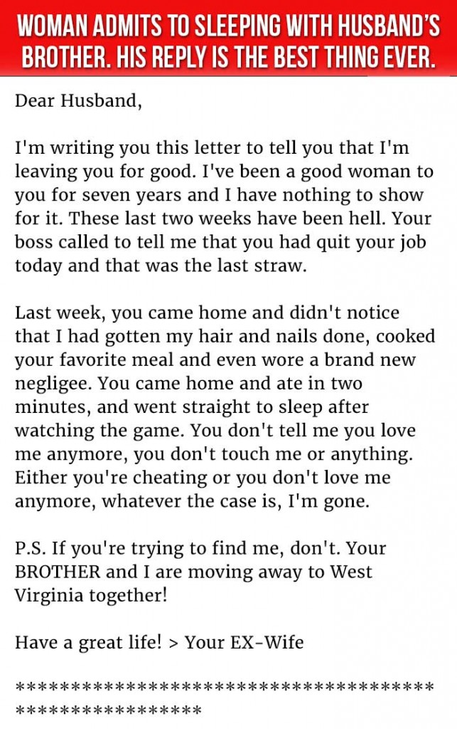 The Best Divorce Letter Ever This Guy Nails It Hrtwarming 