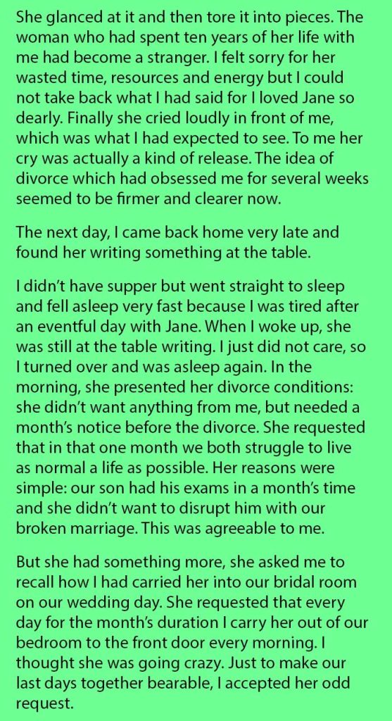 He Asked His Wife For A Divorce, But Never Expected Her To Say This ...